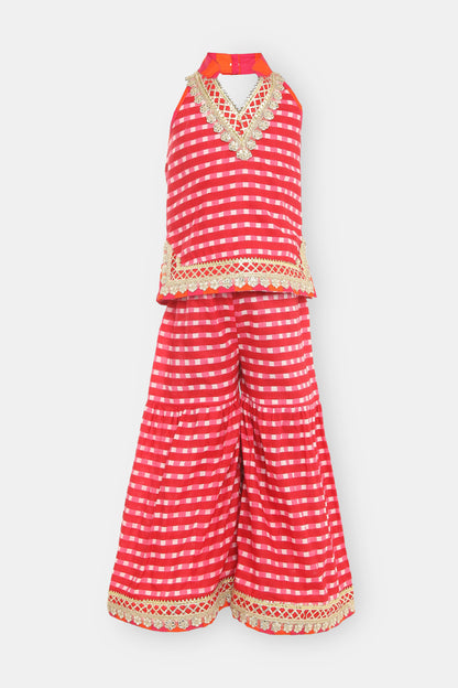 Shanaya Halter Neck Kurti & Sharara Set