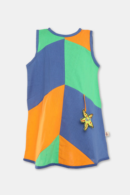 Stella Color-Blocked A-Line Dress