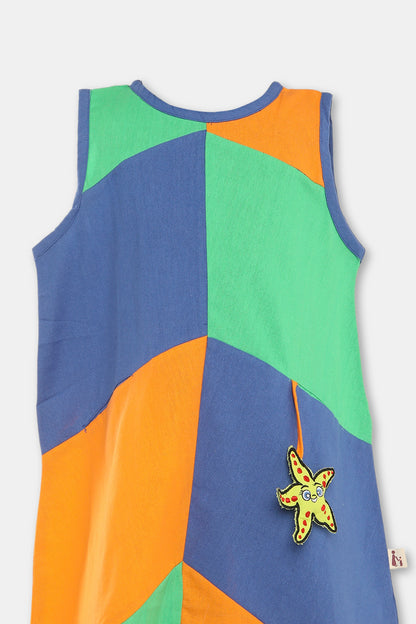 Stella Color-Blocked A-Line Dress