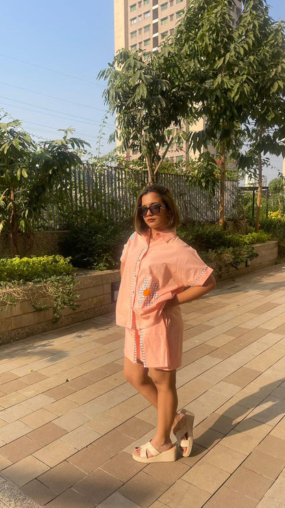 Peachy Bloom Skort Set