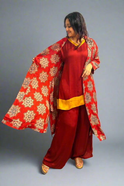 Hrida Long jacket with sleeves