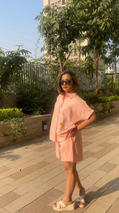 Peachy Bloom Skort Set