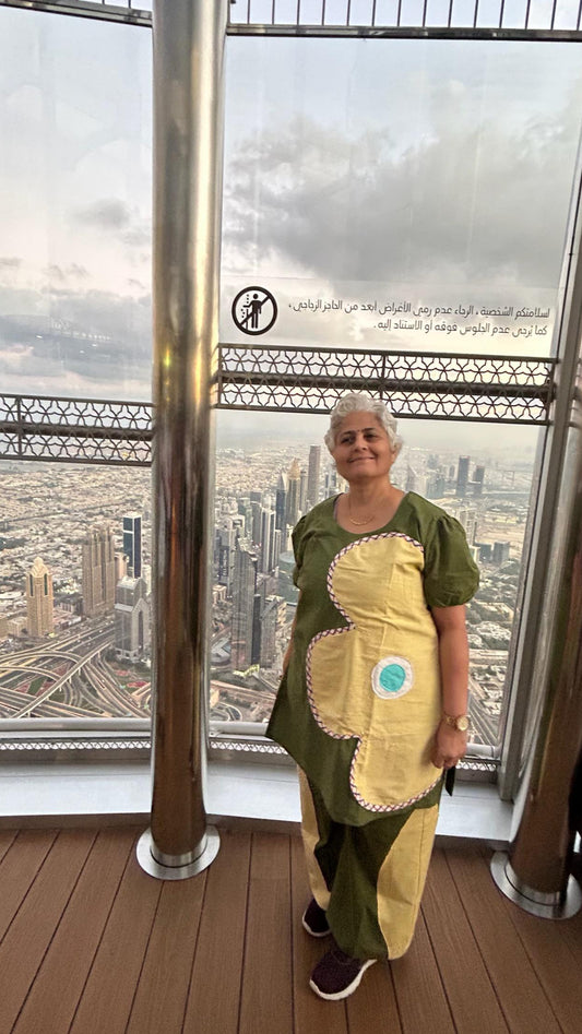 Olive Blossom Comfort Tunic Set