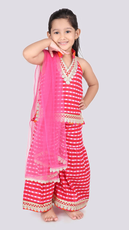 Shanaya Halter Neck Kurti & Sharara Set