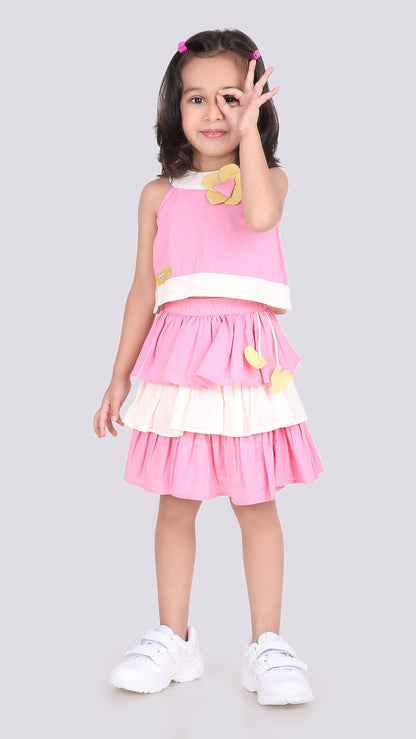 Flora two-piece skirt set.